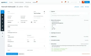 Patientenakte in appointmed