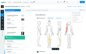 Befunddokumentation am Bodychart in appointmed