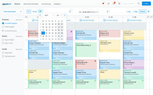 Terminplanung in der Wochenansicht von appointmed
